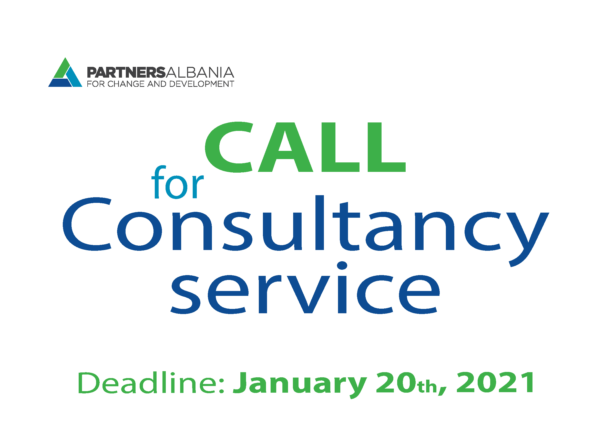 Call for consultancy service Partners Albania for Change and Development